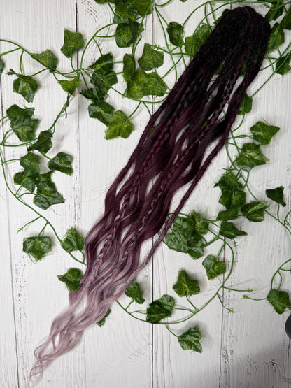 Set of 5, 53-65cm Nocturnal Blush Mixed Texture Synthetic Extensions
