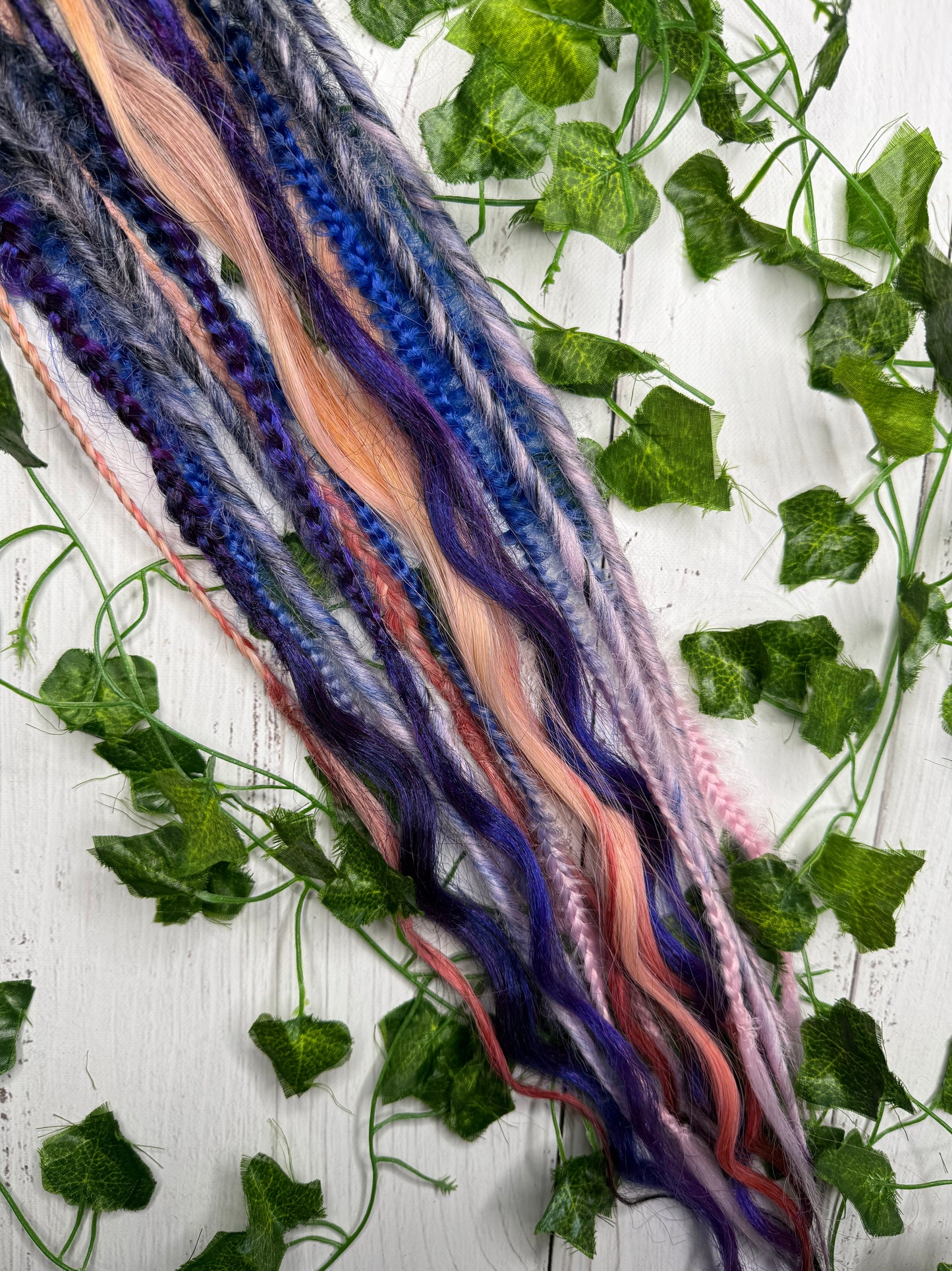 Set of 8, 56-67cm Goth Fairy Mixed Texture Synthetic Extensions