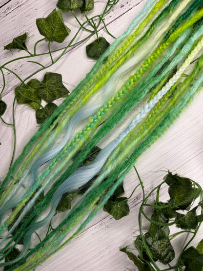 Set of 7, 55-61cm Pastel Lagoon Blend Mixed Texture Synthetic Extensions