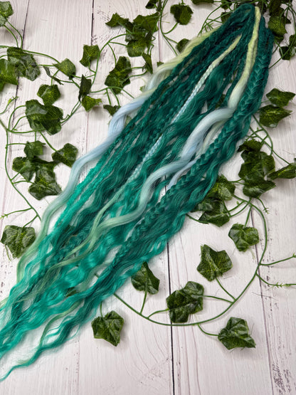 Set of 8, 54-62cm Evergreen Fusion Mixed Texture Synthetic Extensions