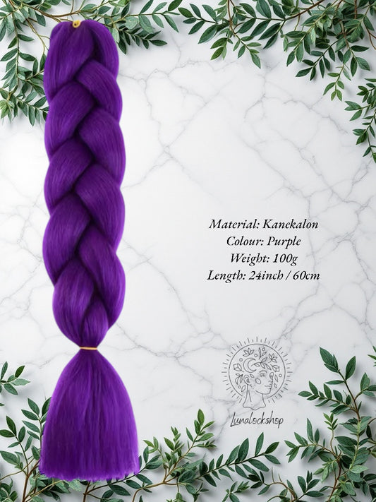 Purple Kanekalon Synthetic Hair 60cm 100g