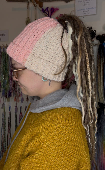 Multicoloured Colour Beanie With Hole