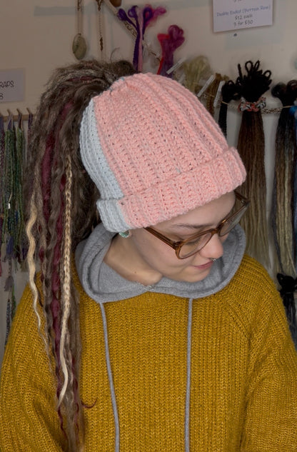 Multicoloured Colour Beanie With Hole