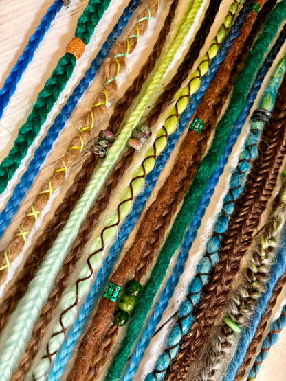 Set of 17, 59-69cm Earthy Mix Synthetic Extensions