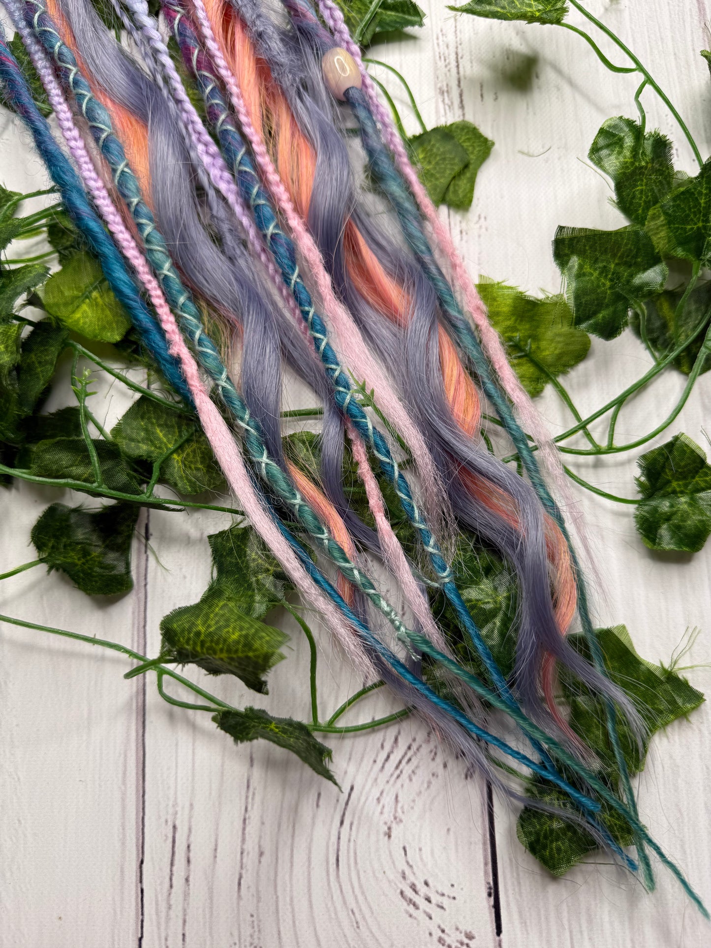 Set of 7, 43-52cm Siren Shimmer Blend Mixed Texture Synthetic Extensions