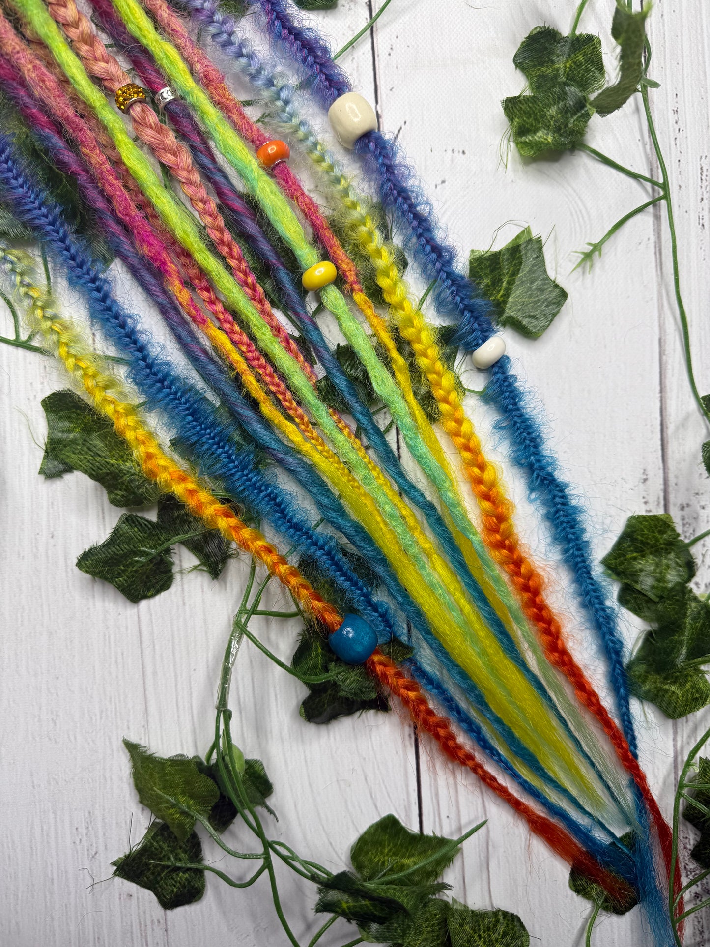 Set of 6, 45-60cm Rainbow Synthetic Extensions
