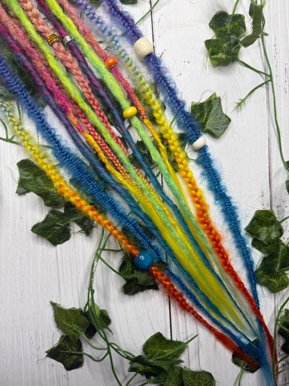 Set of 6, 45-60cm Rainbow Synthetic Extensions
