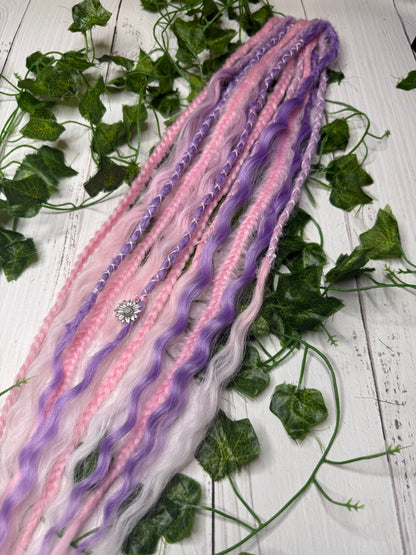 Set of 6, 55-59cm Cotton Bloom Mixed Texture Synthetic Extensions