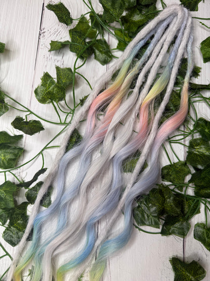 Set of 4, 53-60cm Pastel Whisper Mixed Texture Synthetic Extensions