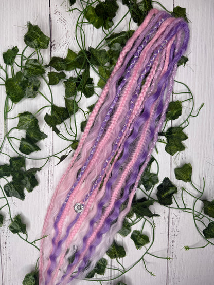Set of 6, 55-59cm Cotton Bloom Mixed Texture Synthetic Extensions