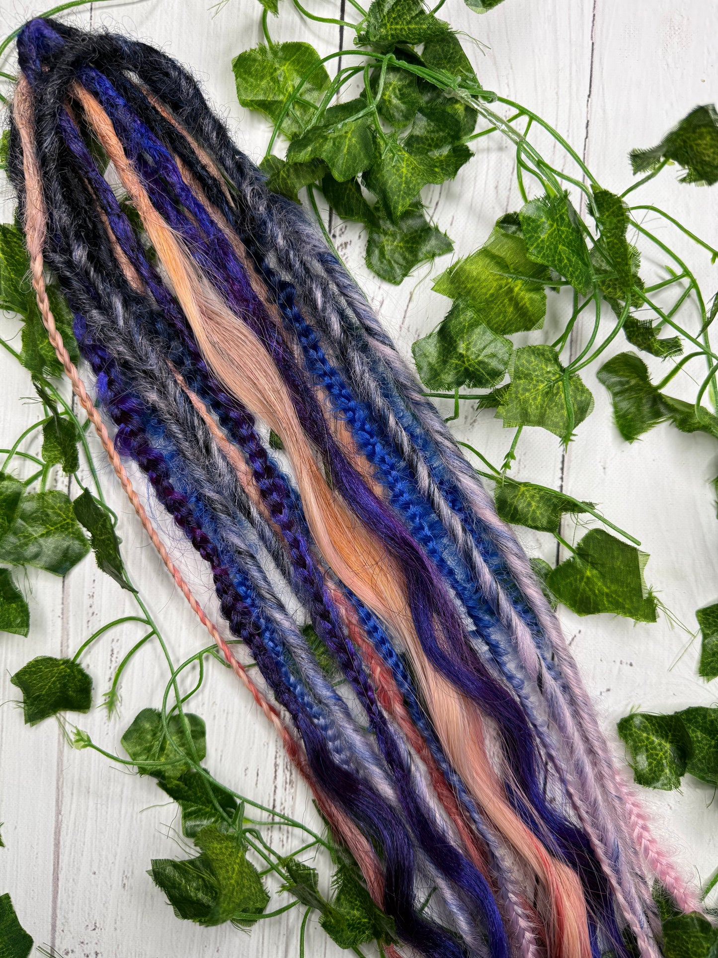 Set of 8, 56-67cm Goth Fairy Mixed Texture Synthetic Extensions