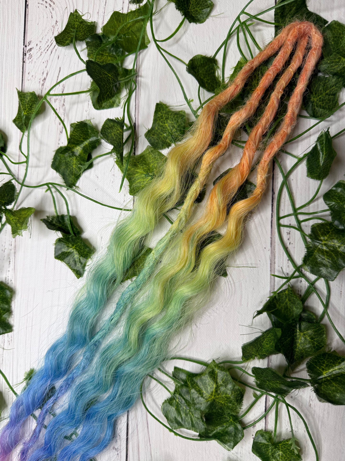 Set of 2, 54cm Sunset Sorbet Mixed Texture Synthetic Extensions
