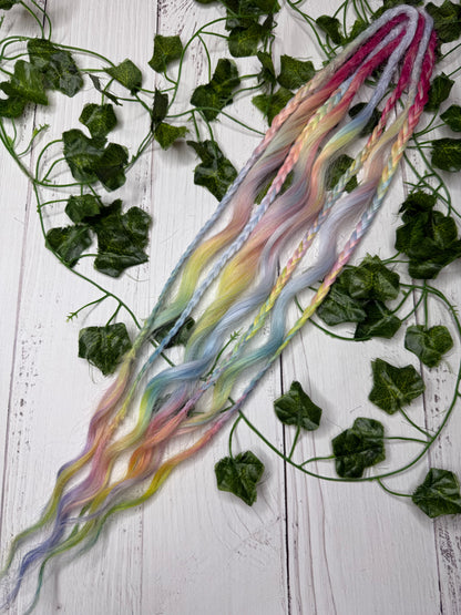 Set of 4, 51-59cm Candy Prism Mixed Texture Synthetic Extensions