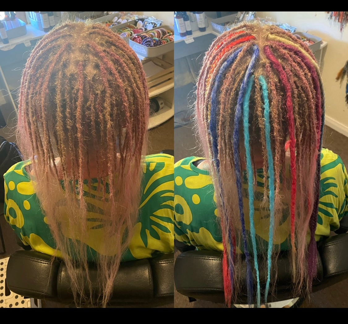 Set of 8, 45-57cm Rainbow Synthetic Extensions