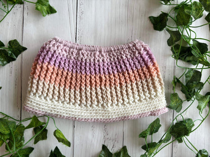 Pink Handmade Beanie with hole