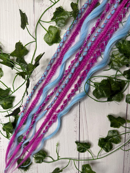 Set of 4, 55-61cm Enchanted Sky Mixed Texture Synthetic Extensions