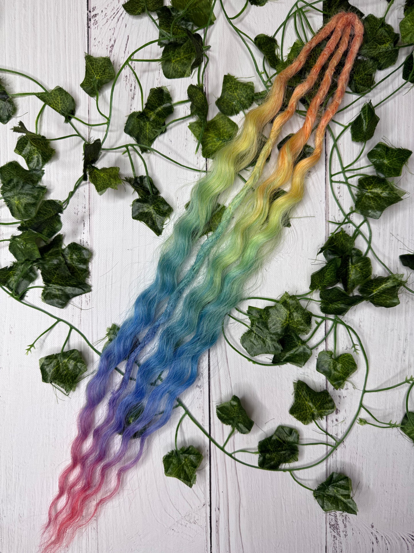 Set of 2, 54cm Sunset Sorbet Mixed Texture Synthetic Extensions