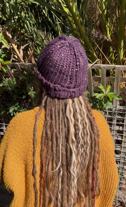 Purple Speckled Beanie
