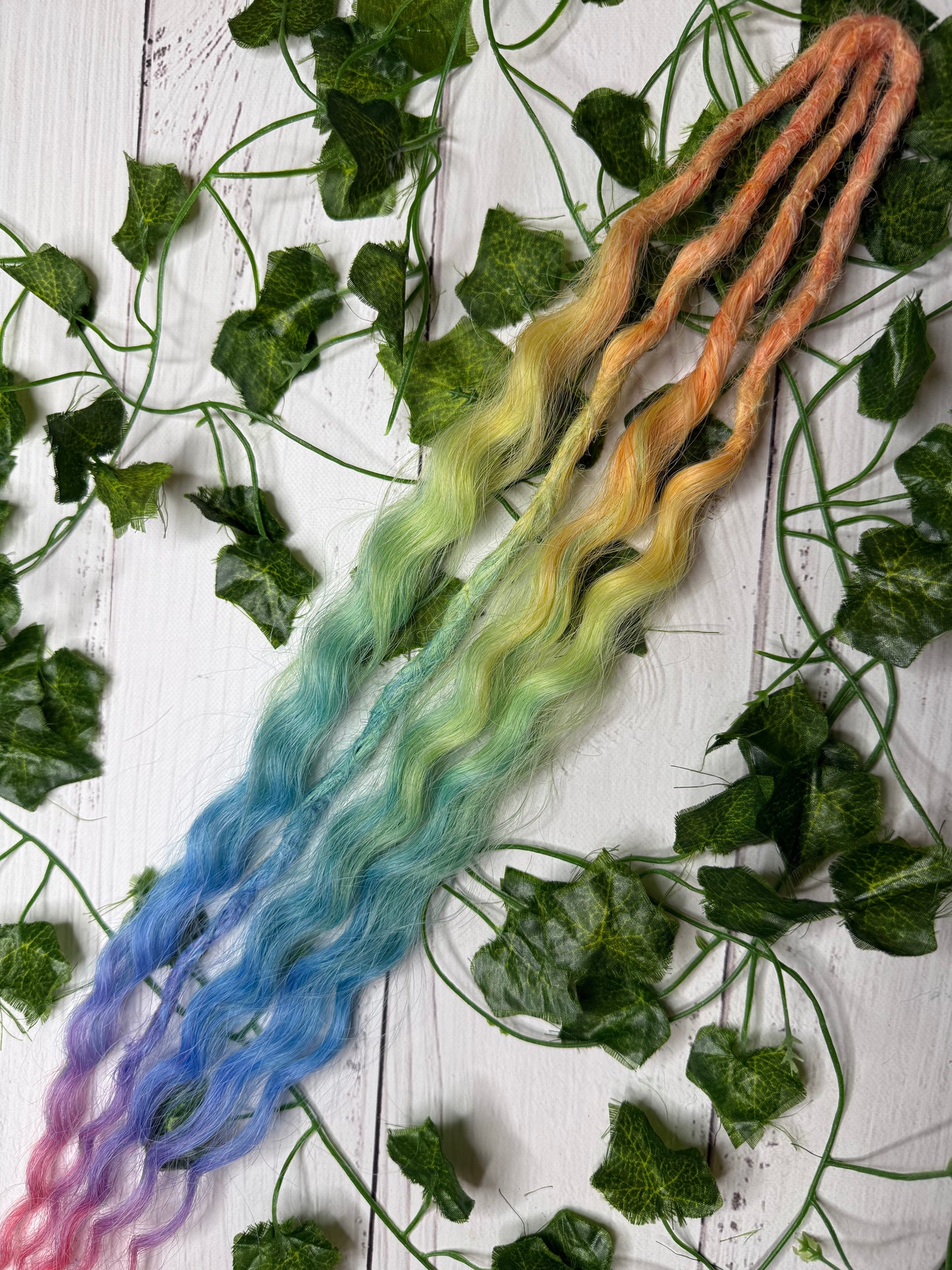 Set of 2, 54cm Sunset Sorbet Mixed Texture Synthetic Extensions