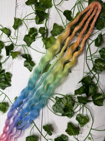 Set of 2, 54cm Sunset Sorbet Mixed Texture Synthetic Extensions