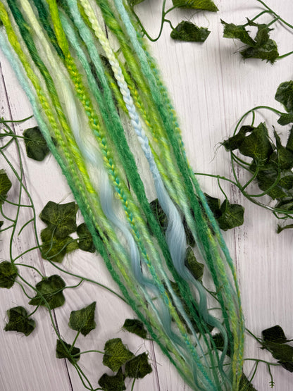 Set of 7, 55-61cm Pastel Lagoon Blend Mixed Texture Synthetic Extensions