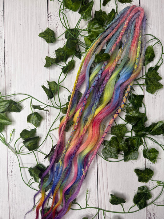 Set of 6, 51-58cm Candy Eclipse Mixed Texture Synthetic Extensions