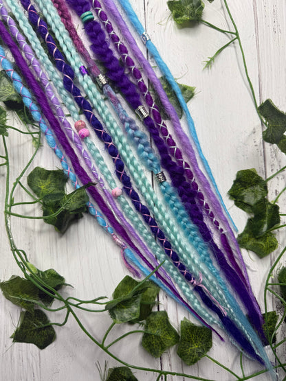 Set of 9 55-62cm Purple Mermaid Extensions (only available for online purchase)
