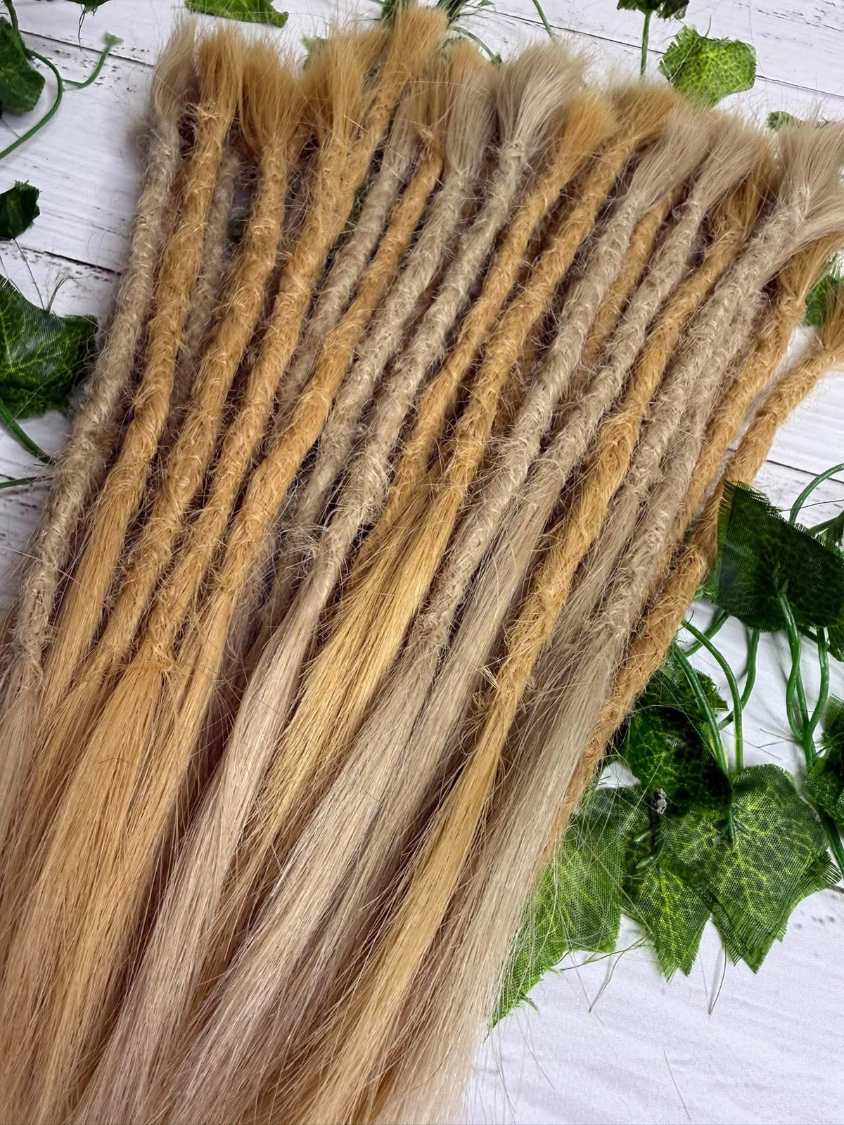 37 Mixed Blonde Human Hair Dreadlock Extensions