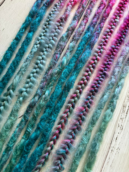 Set of 6, 55-65cm Mermaid Colour Double Ended Extensions