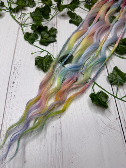 Set of 4, 51-59cm Candy Prism Mixed Texture Synthetic Extensions