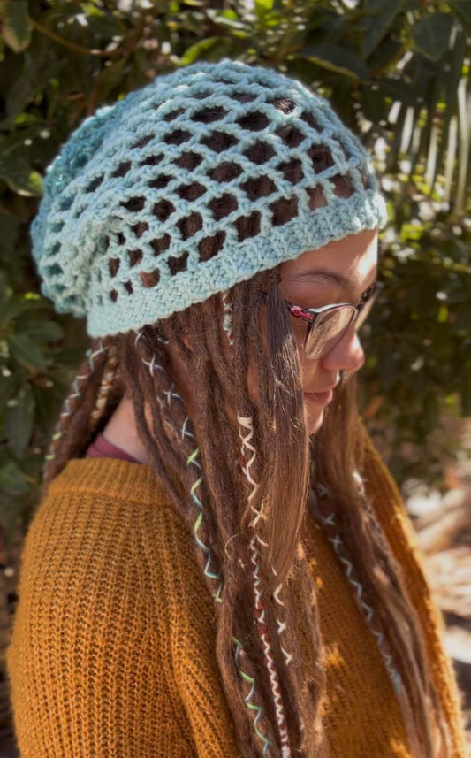 Blue Net Handmade Beanie