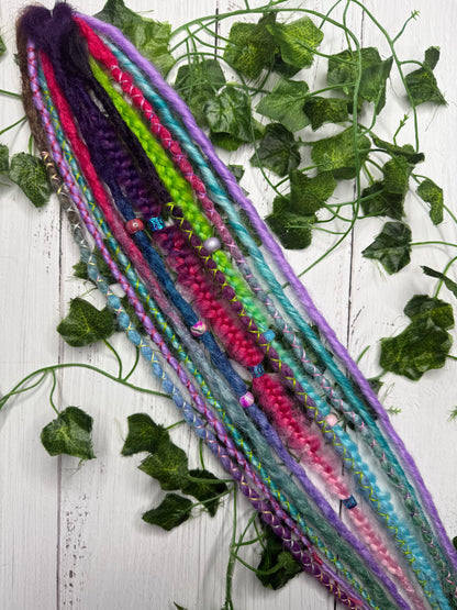 Set of 8, 56-66cm Pastel Mix Synthetic Extensions
