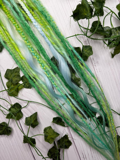 Set of 7, 55-61cm Pastel Lagoon Blend Mixed Texture Synthetic Extensions