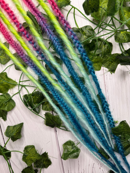 Set of 4, 50-59cm Seafoam Blush Blend Mixed Texture Synthetic Extensions