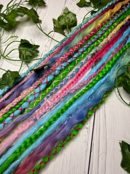 Set of 8, 55-65cm Aurora Skies Mixed Texture Synthetic Extensions