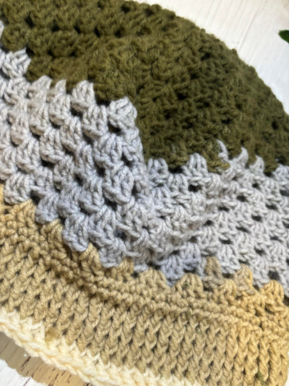 Earthy Green Handmade Beanie