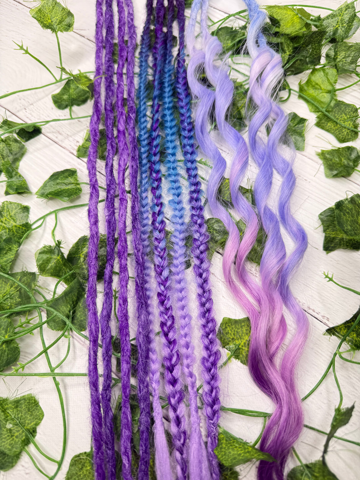 Set of 6, 53-63cm Sweet Serenity Mixed Texture Synthetic Extensions