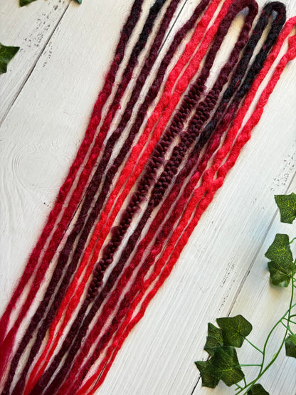 Set of 6 Grungey Red Double Ended Extensions