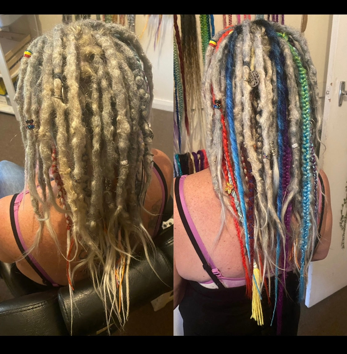 Set of 8, 45-57cm Rainbow Synthetic Extensions