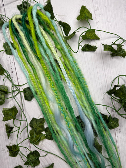 Set of 7, 55-61cm Pastel Lagoon Blend Mixed Texture Synthetic Extensions