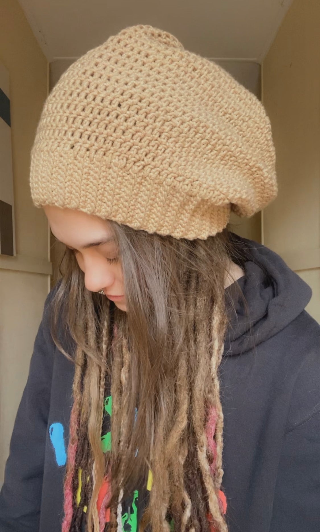 Light Brown Handmade Beanie