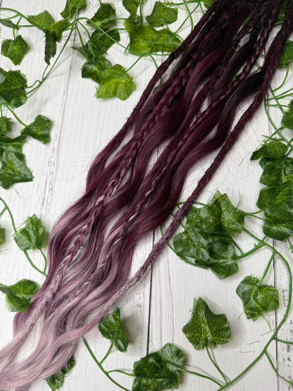 Set of 5, 53-65cm Nocturnal Blush Mixed Texture Synthetic Extensions