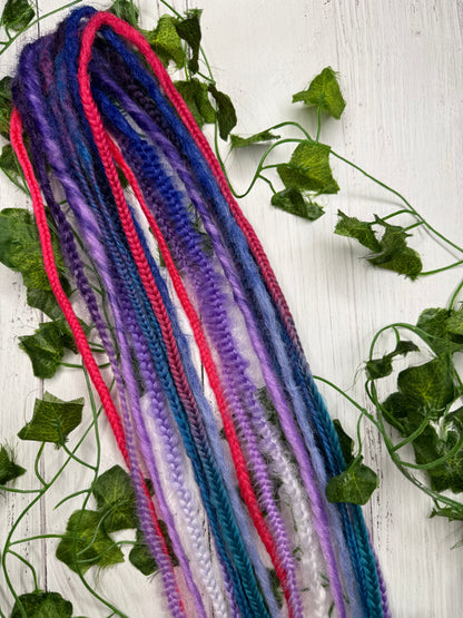 Set of 9, 59-65cm Mystic Haze Blend Mixed Texture Synthetic Extensions