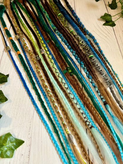 Set of 17, 59-69cm Earthy Mix Synthetic Extensions