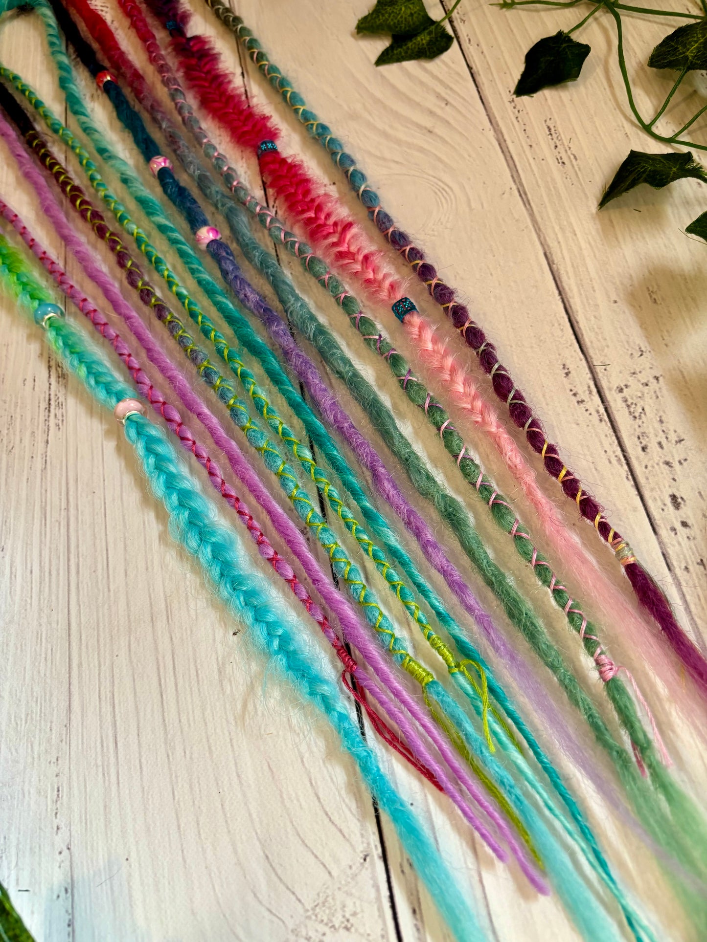 Set of 8, 56-66cm Pastel Mix Synthetic Extensions