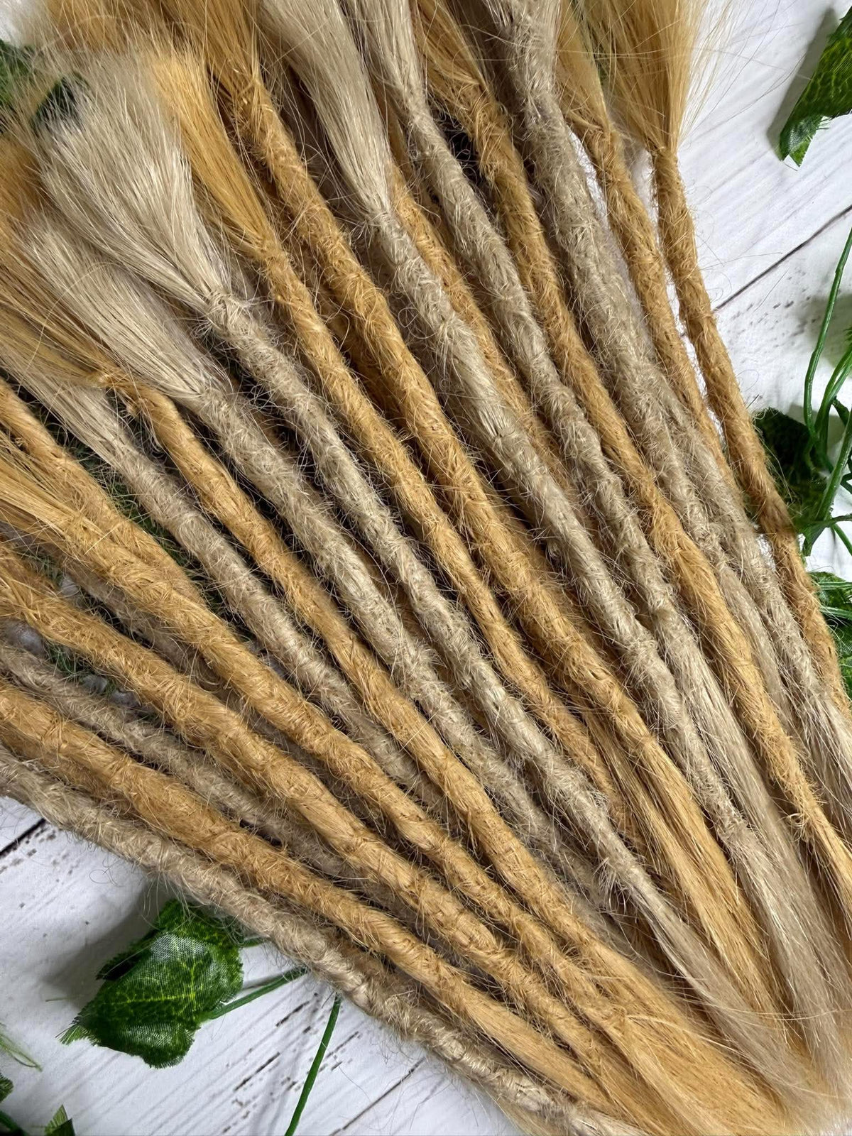 37 Mixed Blonde Human Hair Dreadlock Extensions