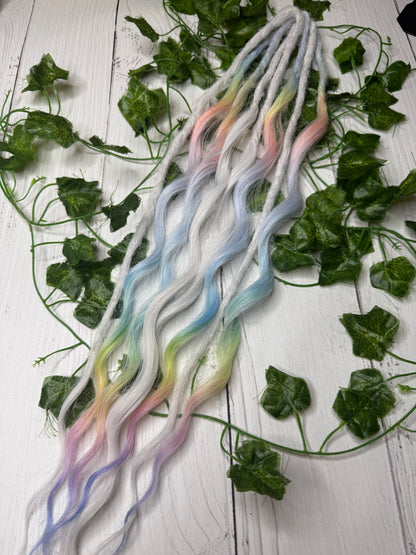 Set of 4, 53-60cm Pastel Whisper Mixed Texture Synthetic Extensions