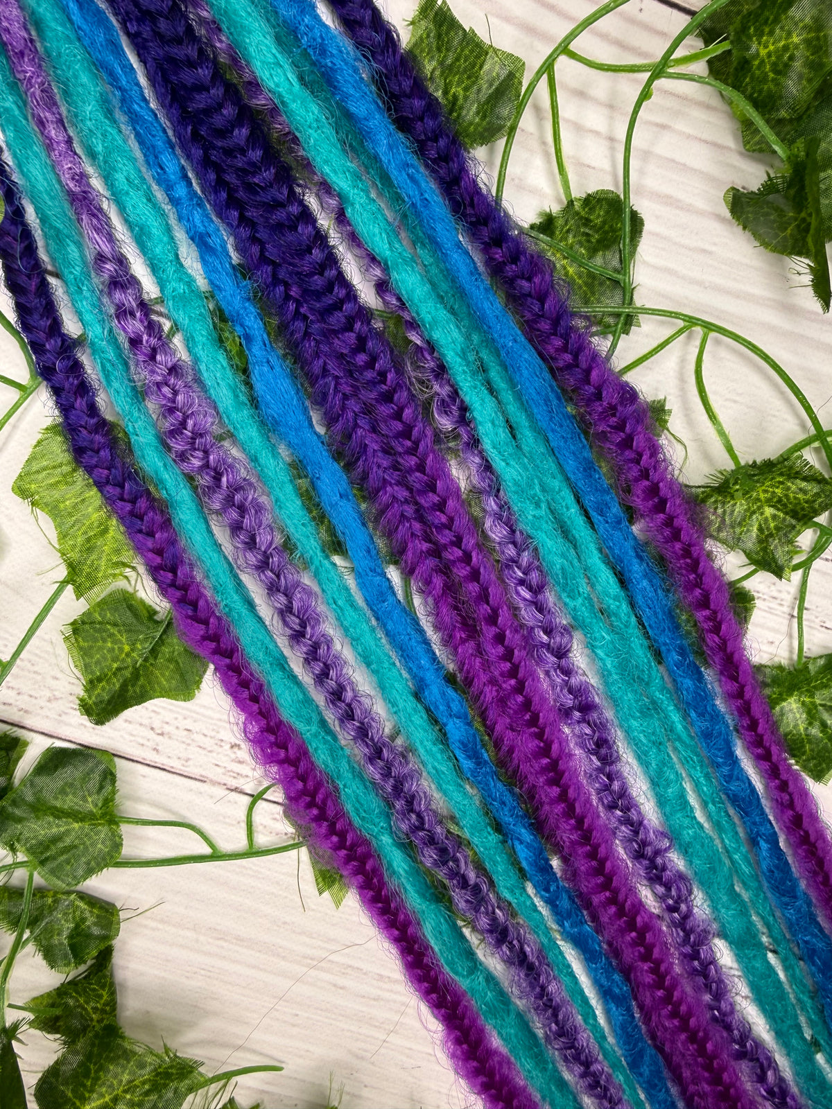 Set of 6, 51-60cm Mystic Tide Mixed Texture Synthetic Extensions