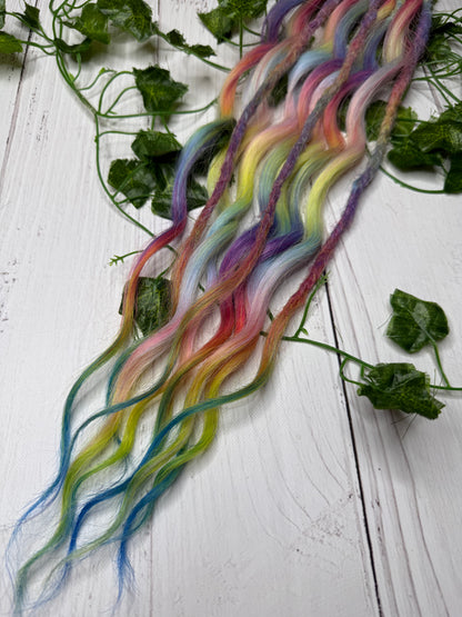 Set of 5, 54-58cm Fuchsia Storm Mixed Texture Synthetic Extensions