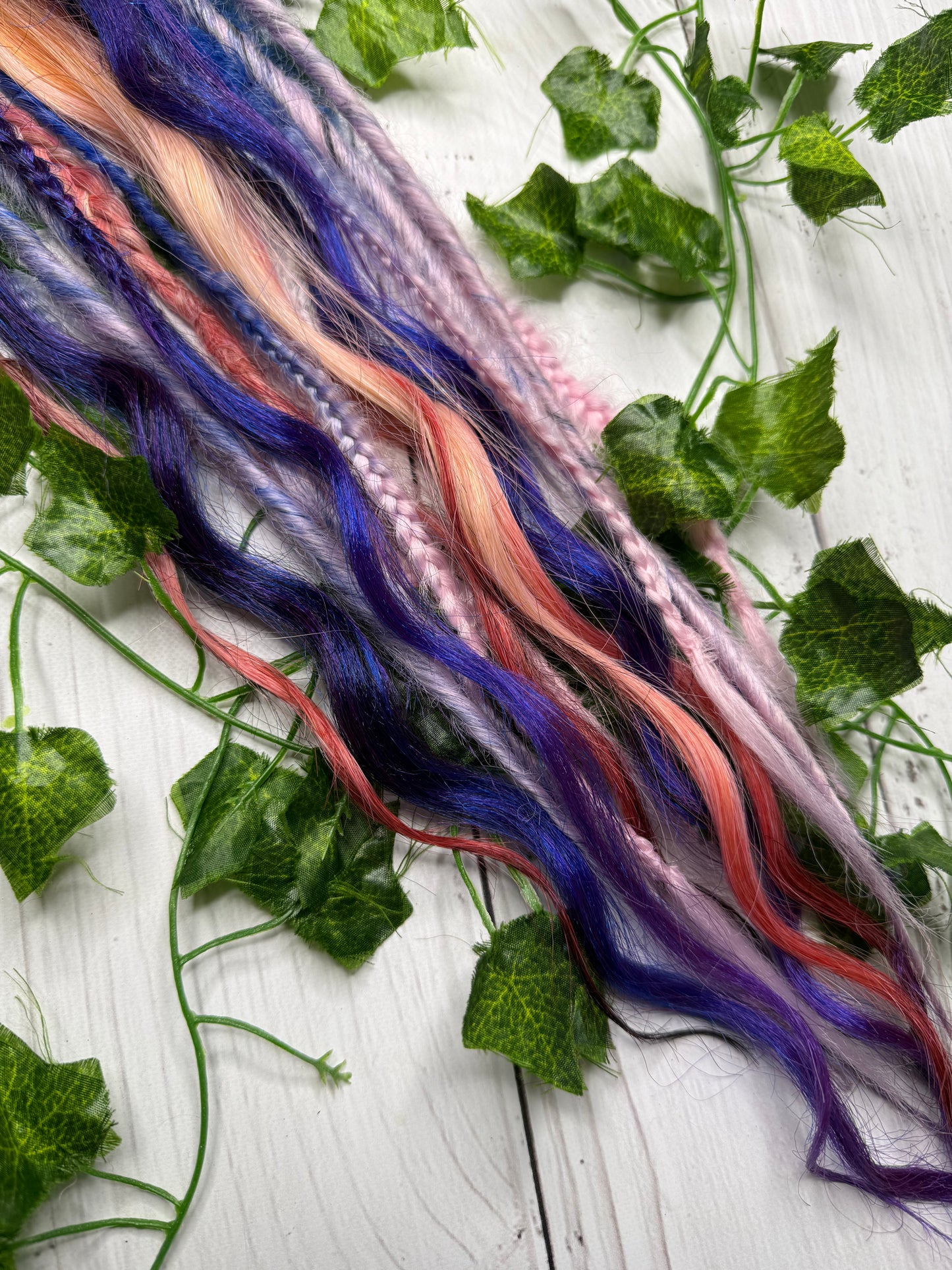 Set of 8, 56-67cm Goth Fairy Mixed Texture Synthetic Extensions